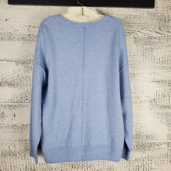 Vince Camuto Ladies V Neck Casual Long Sleeves Sweater Marine Blue M - Picture 9 of 13